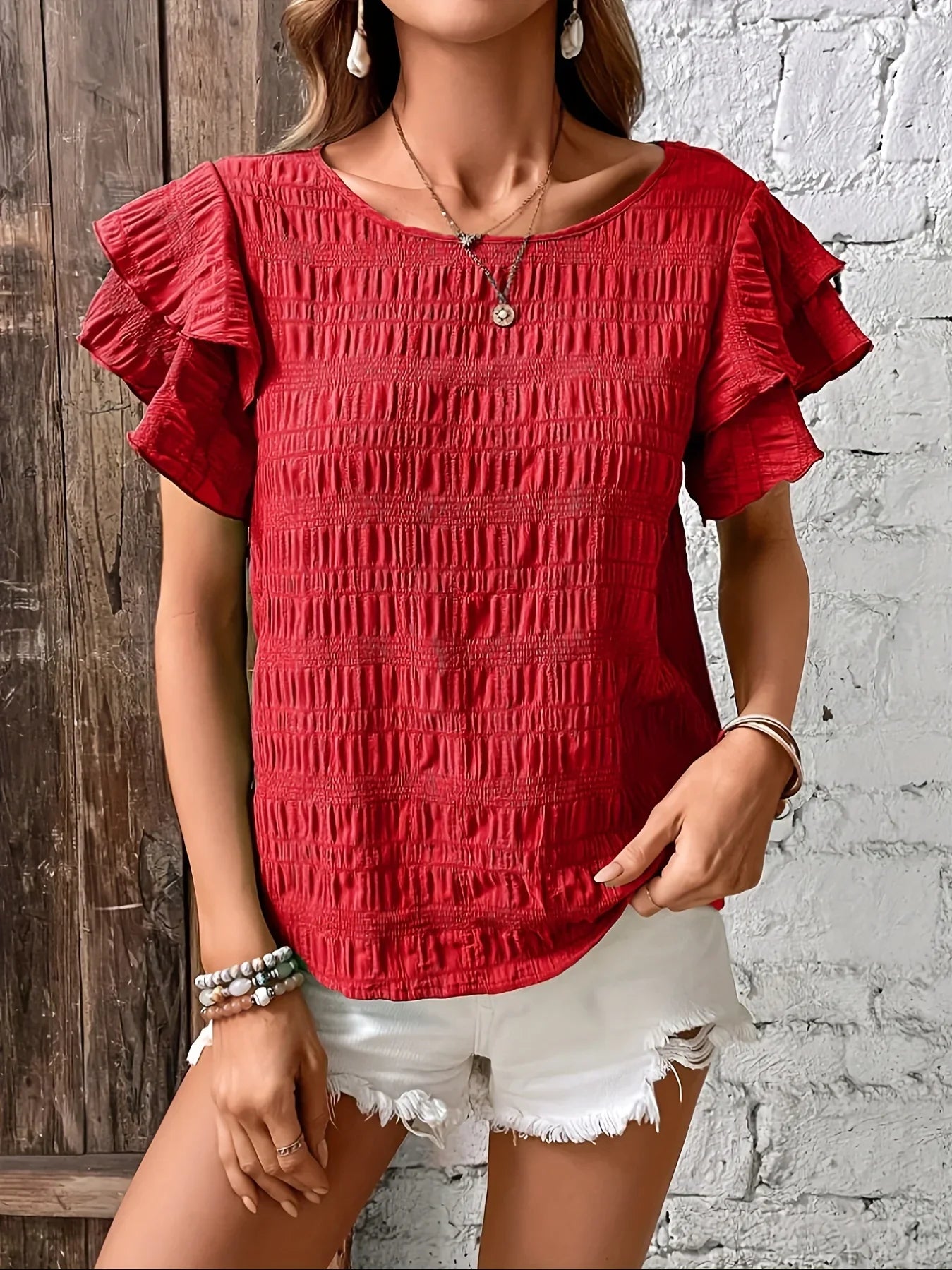 Charmaine™ | Airy Blouse with Playful Ruffles
