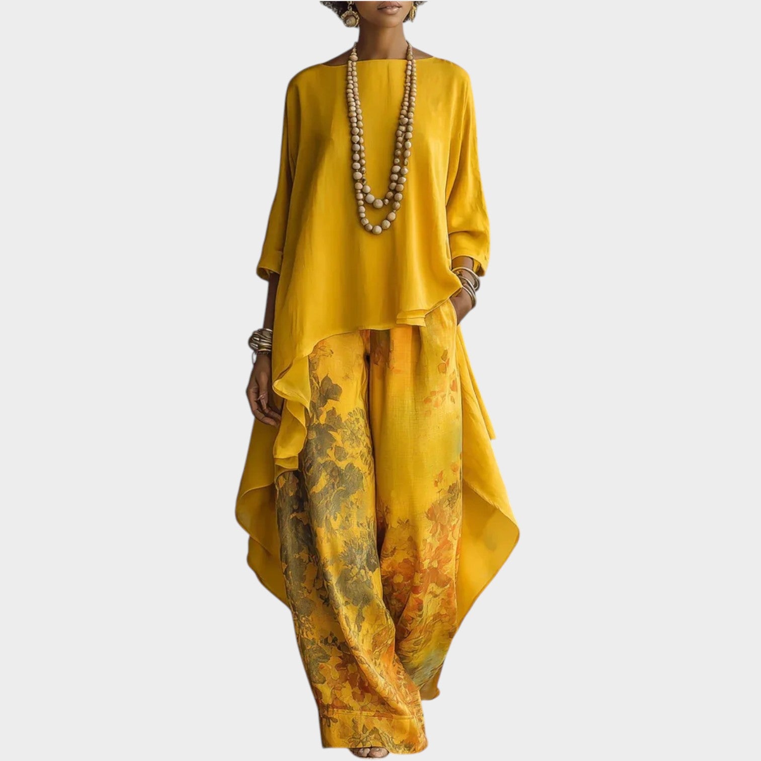 Boho Flowing Tunic & Wide Leg Pants
