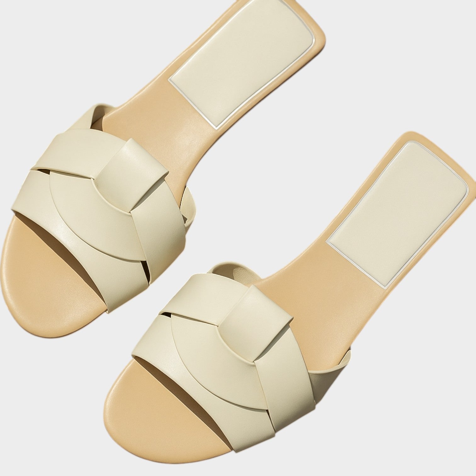 Flat Leather Summer Slides