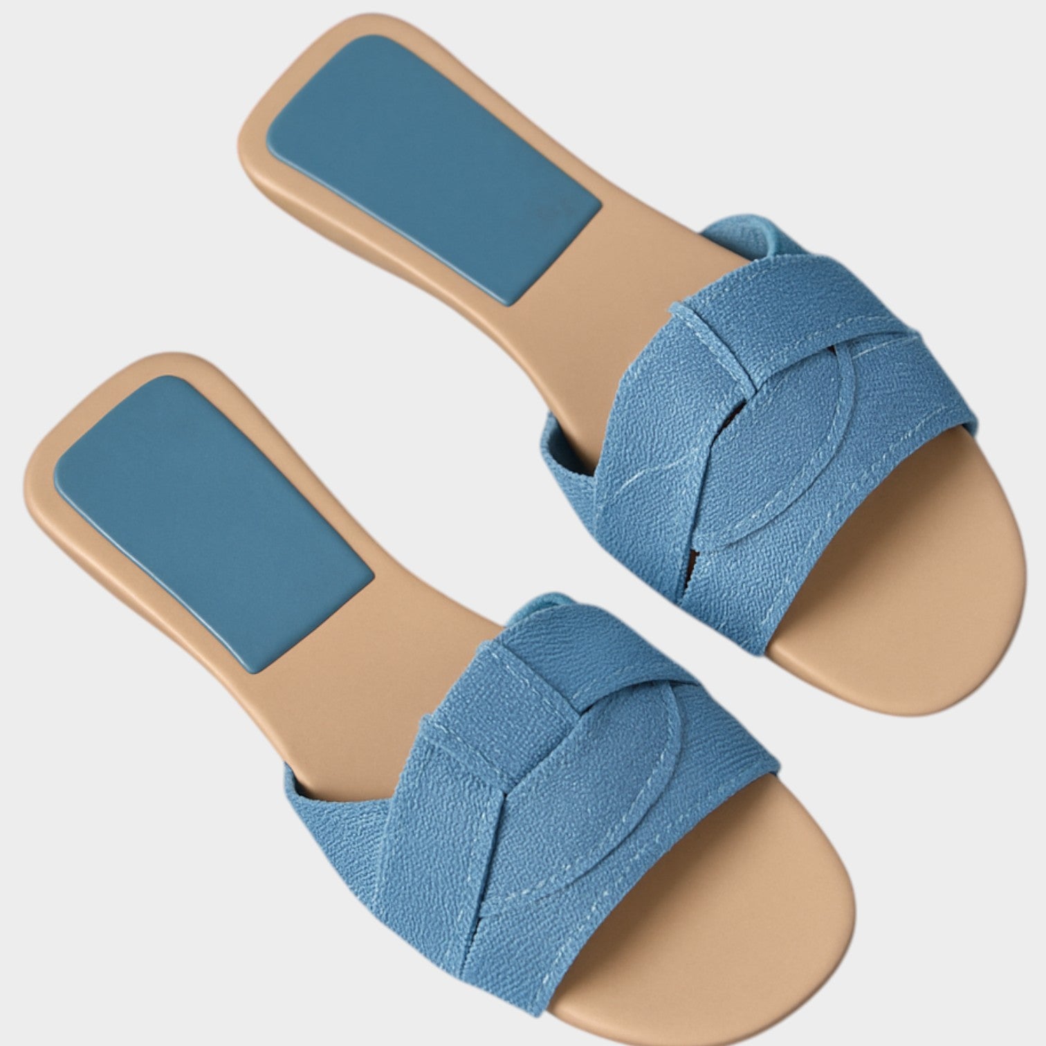 Flat Leather Summer Slides