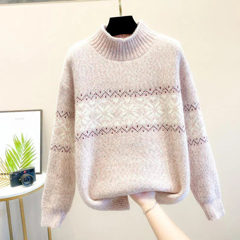 Isabella™ | Cozy Snowflake Knit Pullover