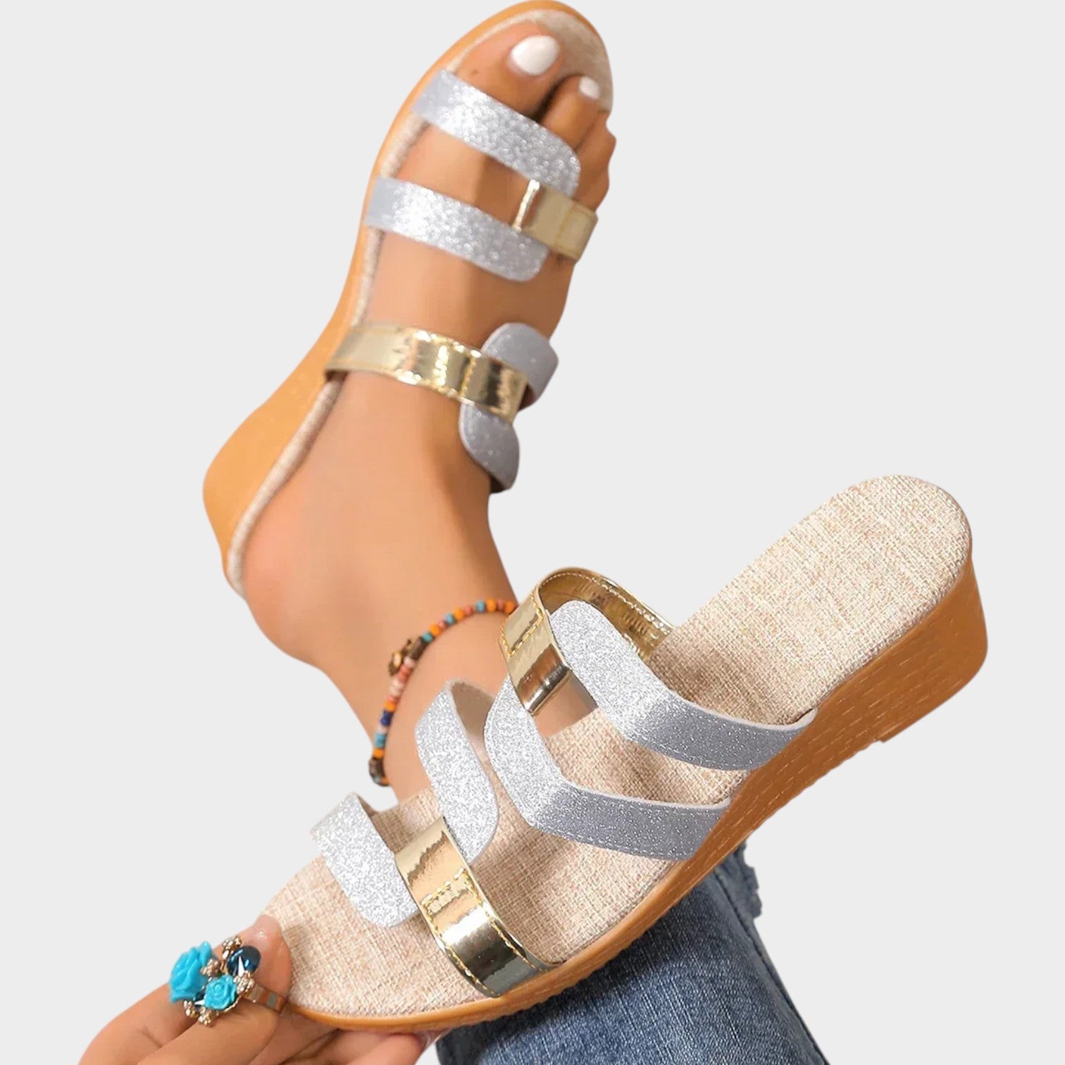 Orthopedic Wedge Slide Sandals