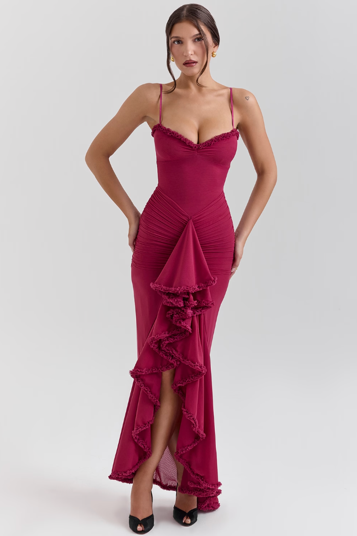 Alexandra | Lace Ruched Dress for Women - Perfect for Wedding Guests