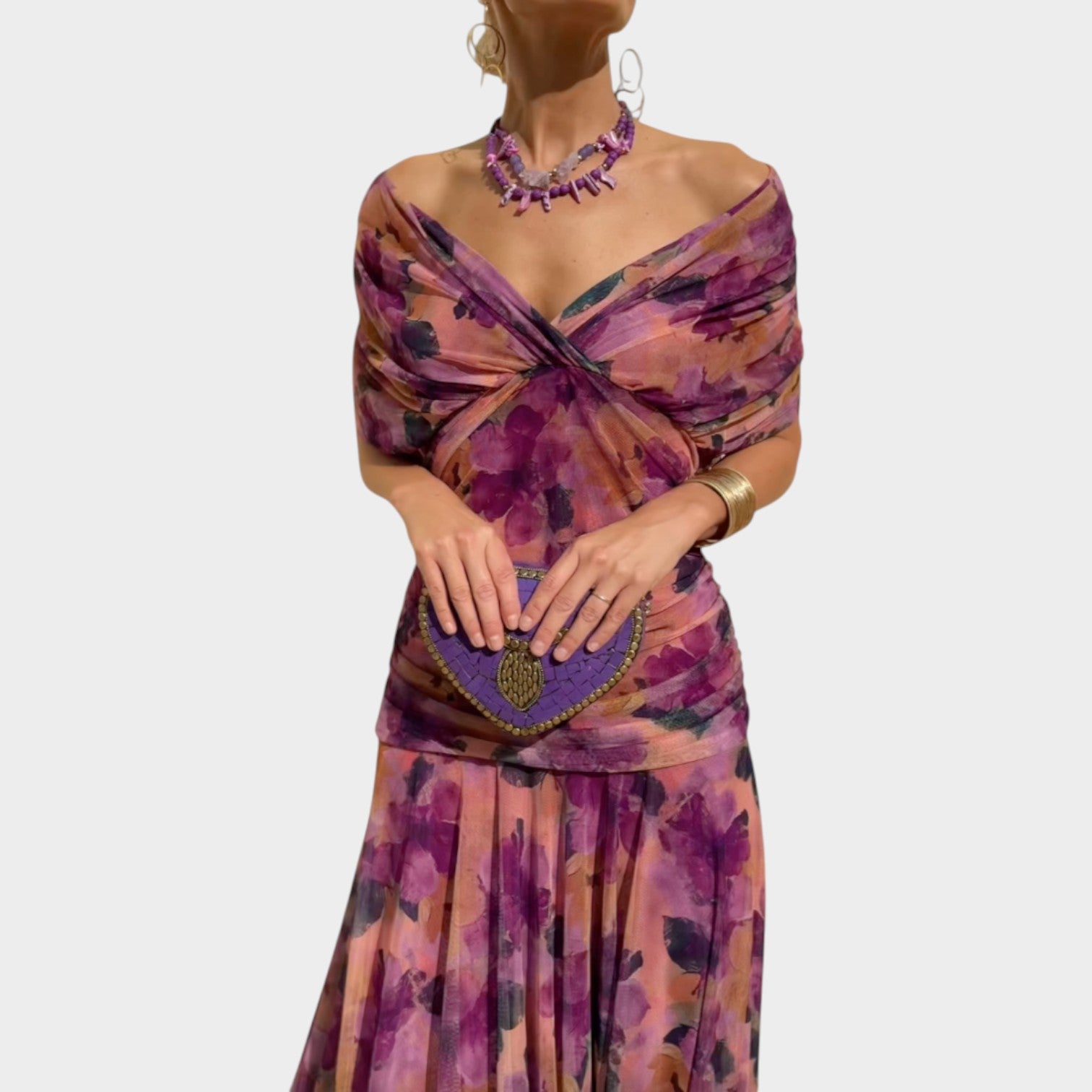 Off-Shoulder Midi Dress