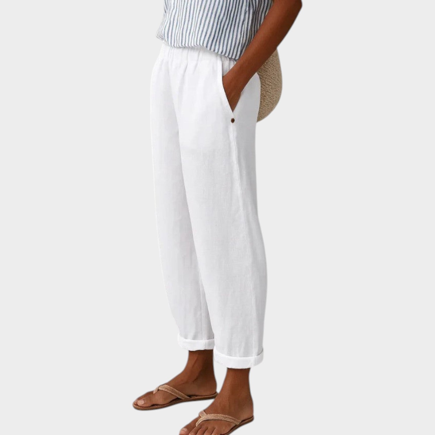 Relaxed Fit Linen Pants