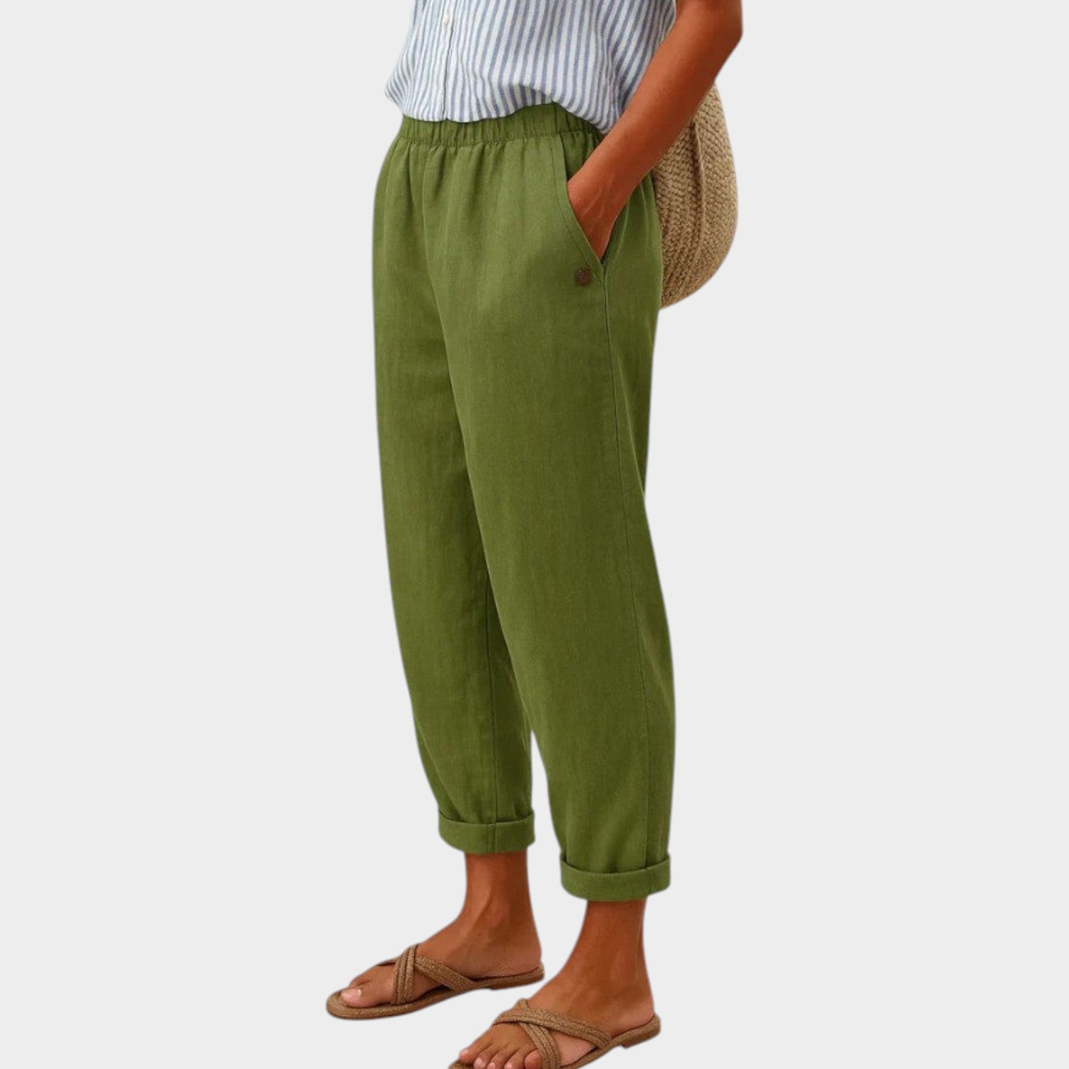 Relaxed Fit Linen Pants