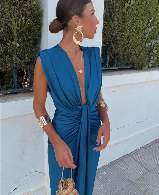 Amelia™ | Elegant Pleated Midi Dress