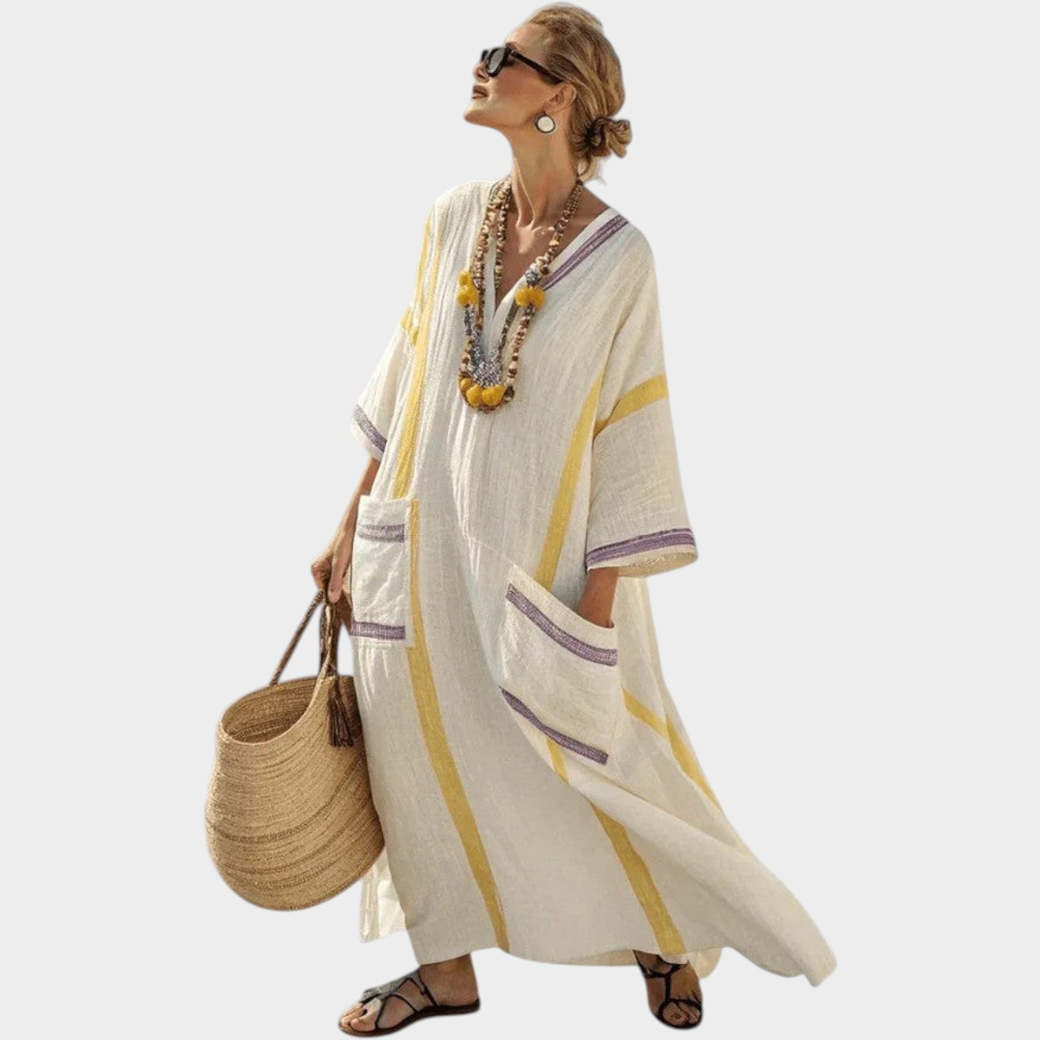 Boho V-Neck Maxi Dress