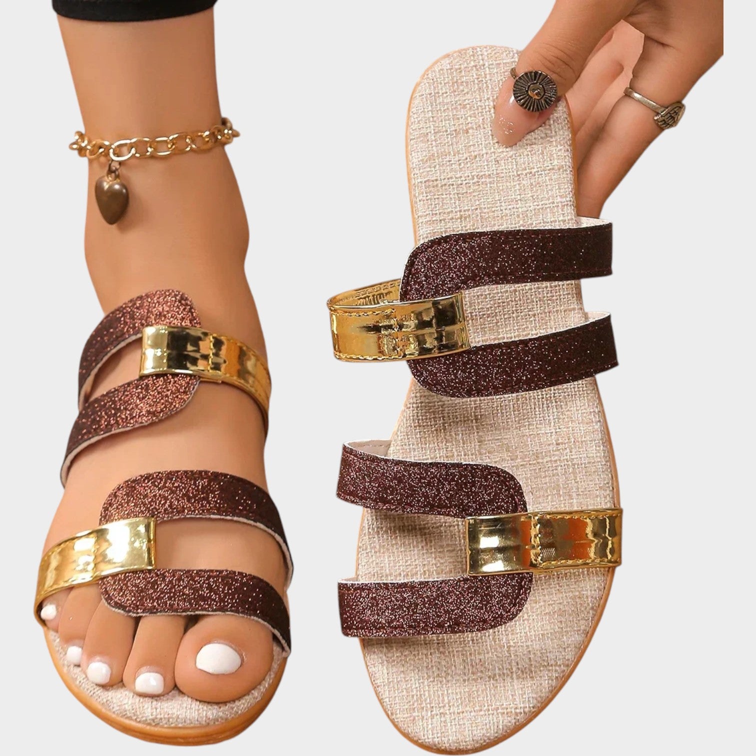 Orthopedic Wedge Slide Sandals