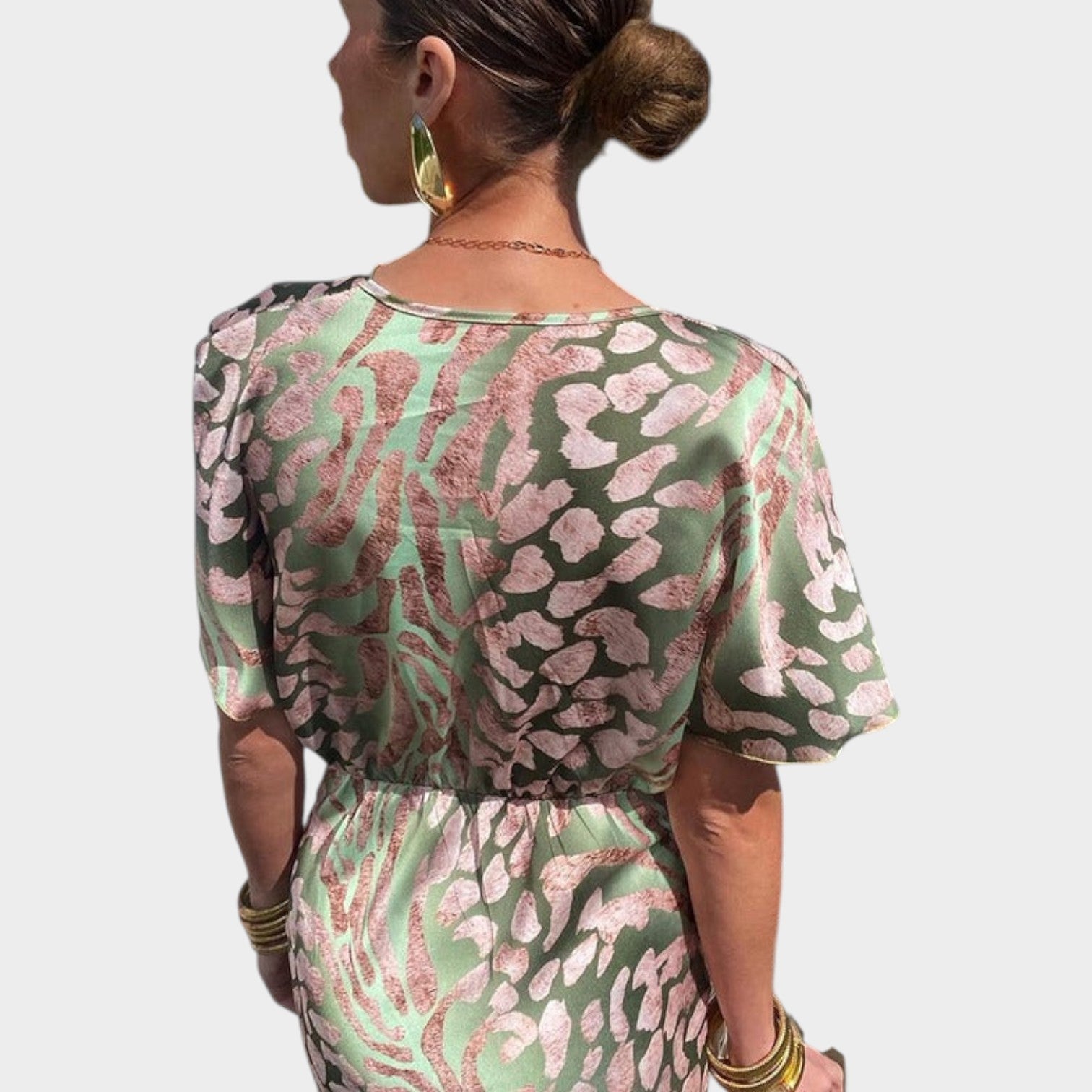 Cocktail Floral Wrap Midi Dress