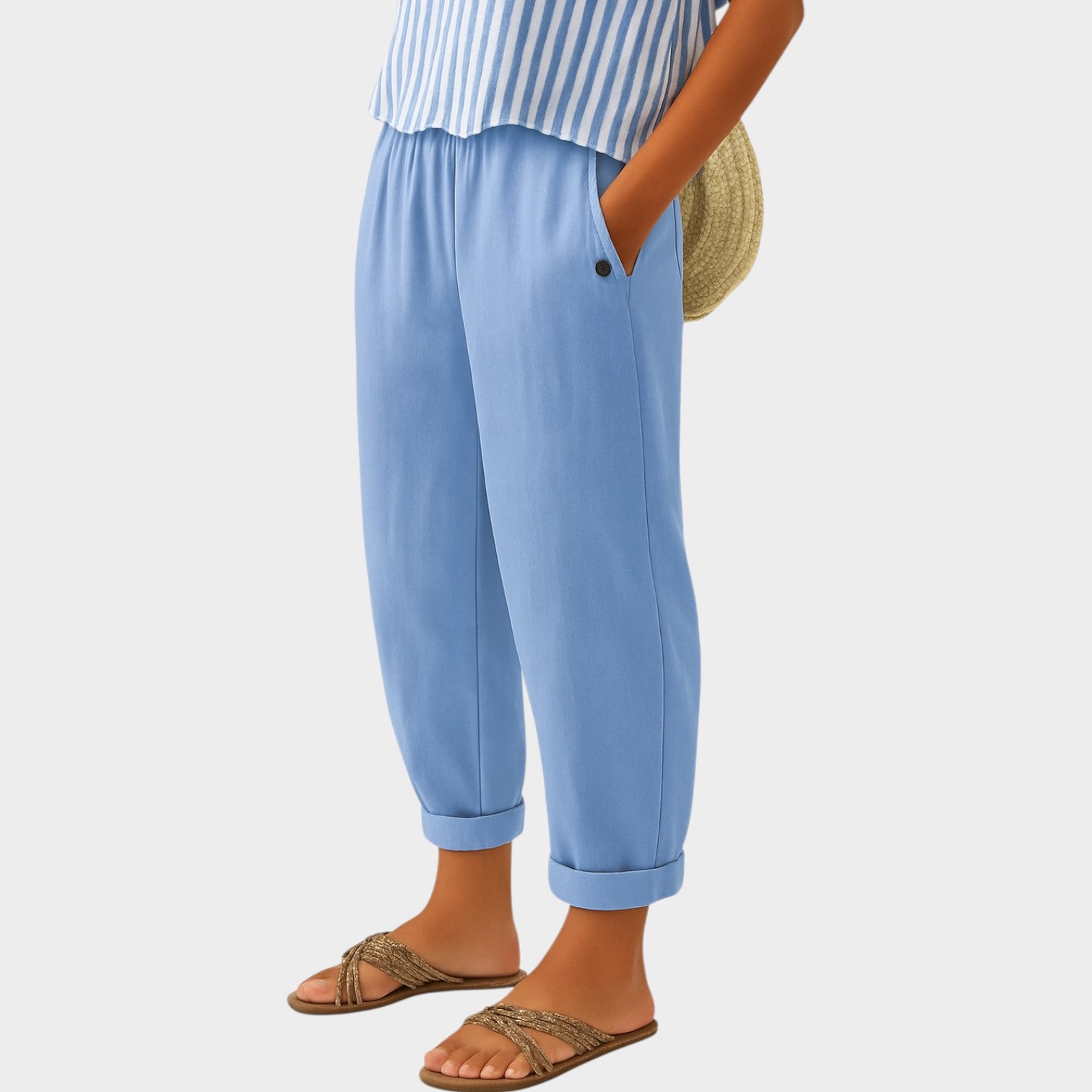 Relaxed Fit Linen Pants