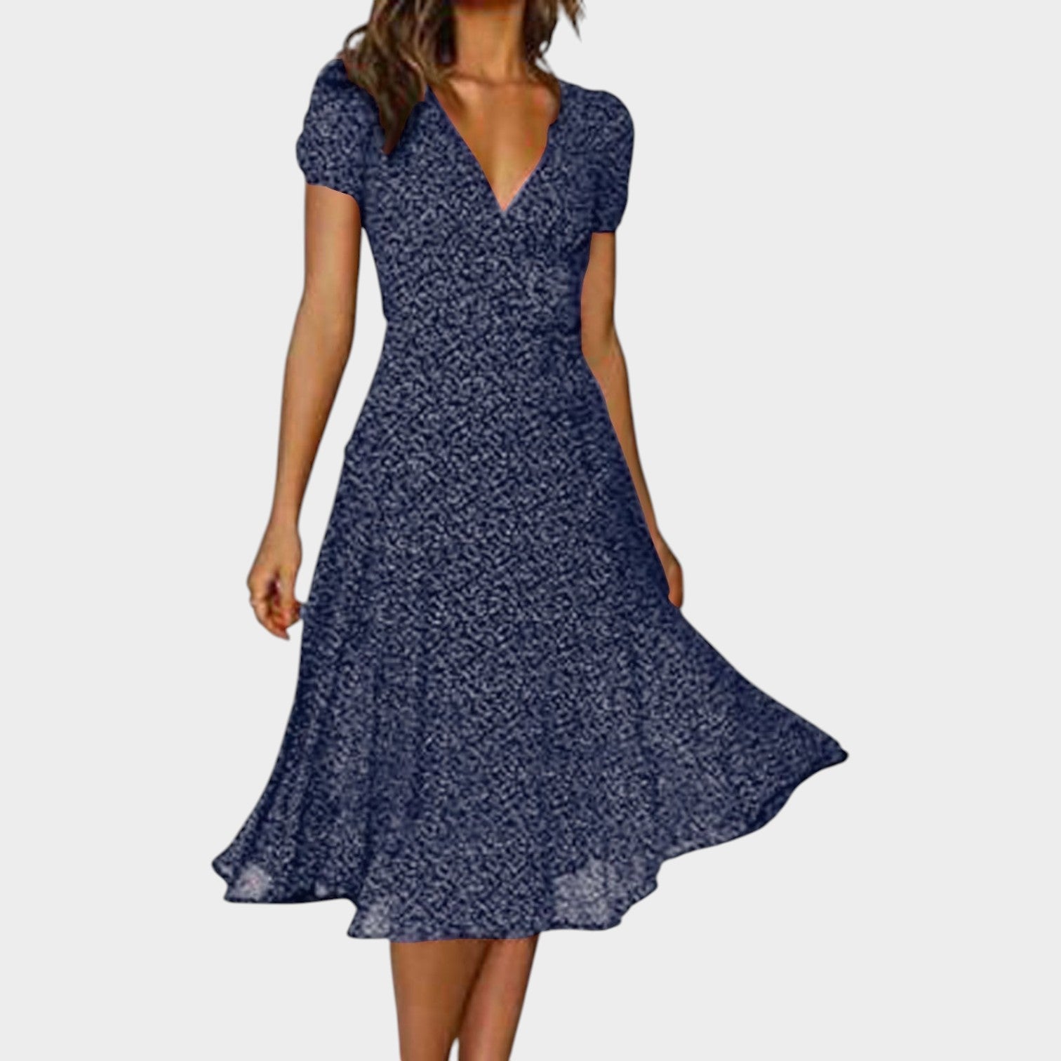 Floral V-Neck Midi Dress