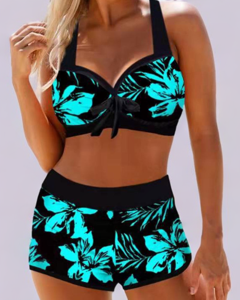 Veronica | Women's High-Waisted Floral Swimwear for the Beach