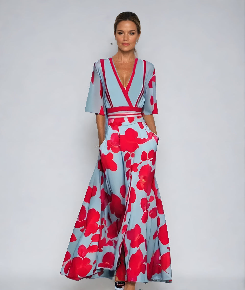 Florita™ | Elegant Floral Wrap Dress