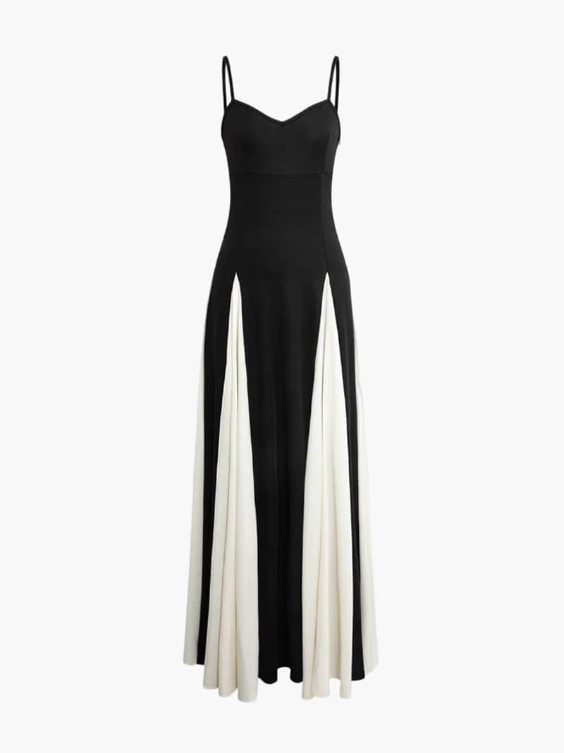 Paloma™ | Chic Black and White Maxi Dress