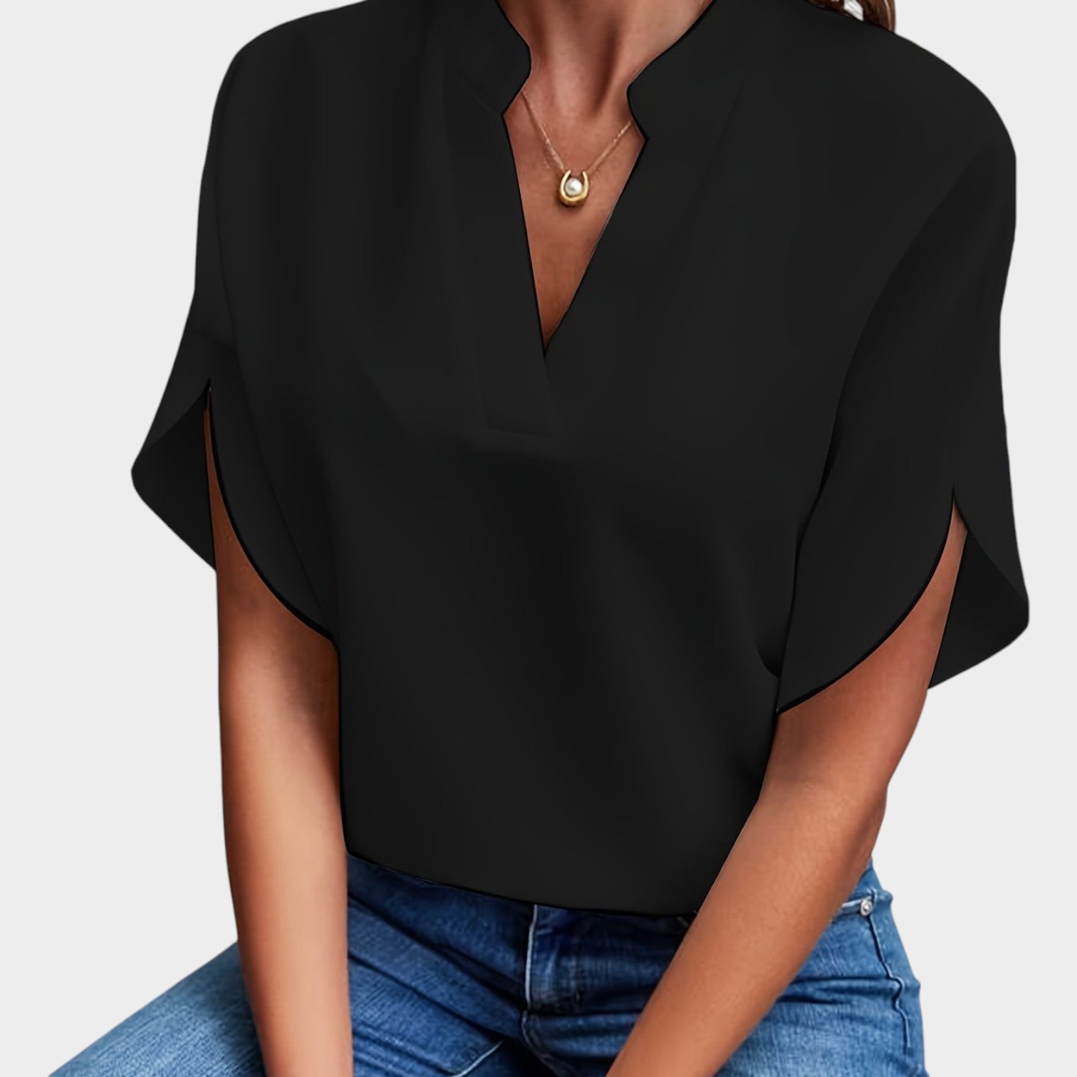 Dressy V Neck Top