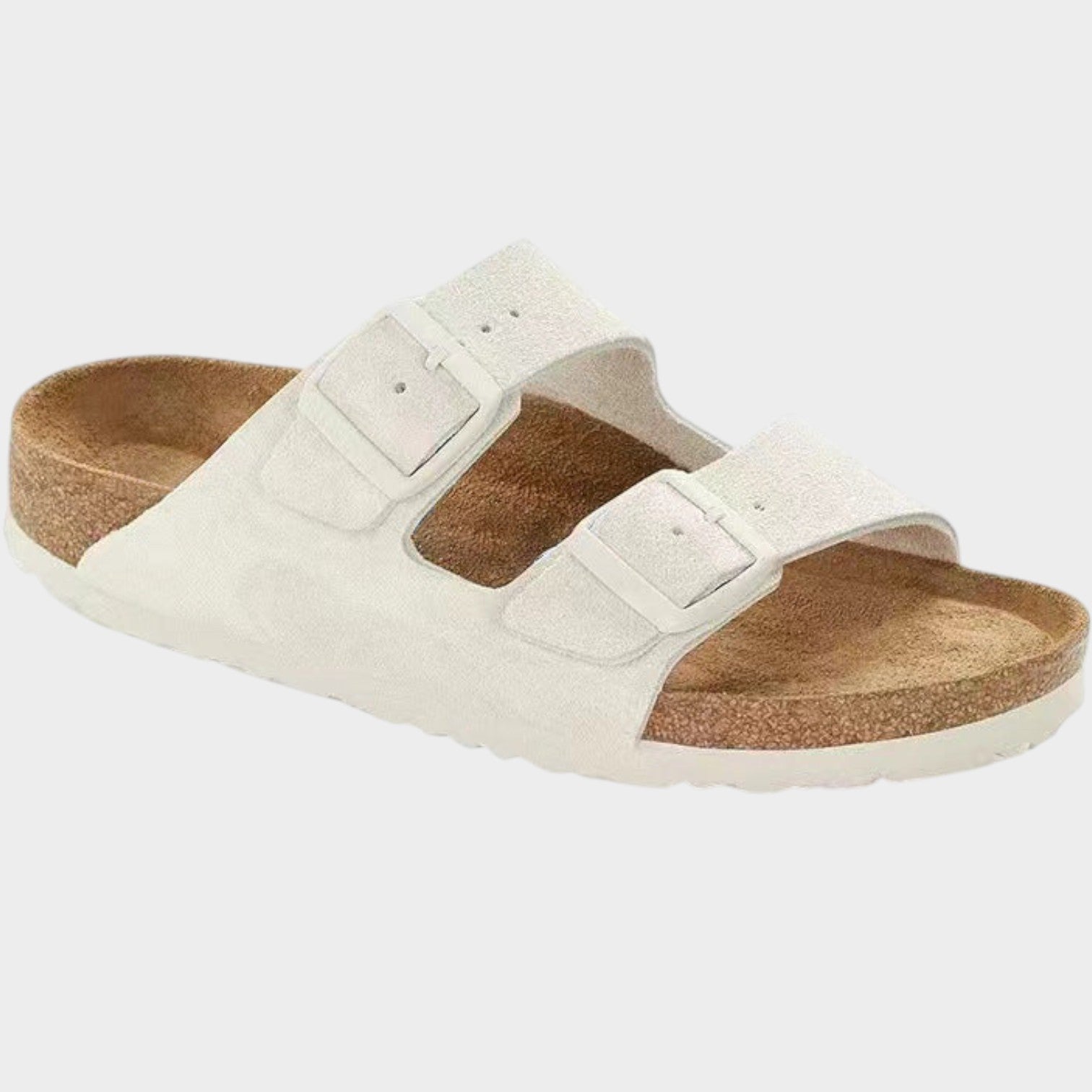 Double Buckle Cork Footbed Sandals