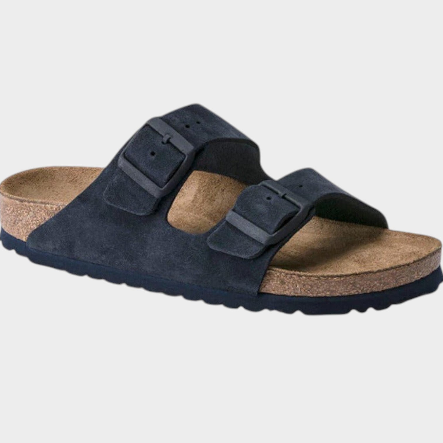 Double Buckle Cork Footbed Sandals