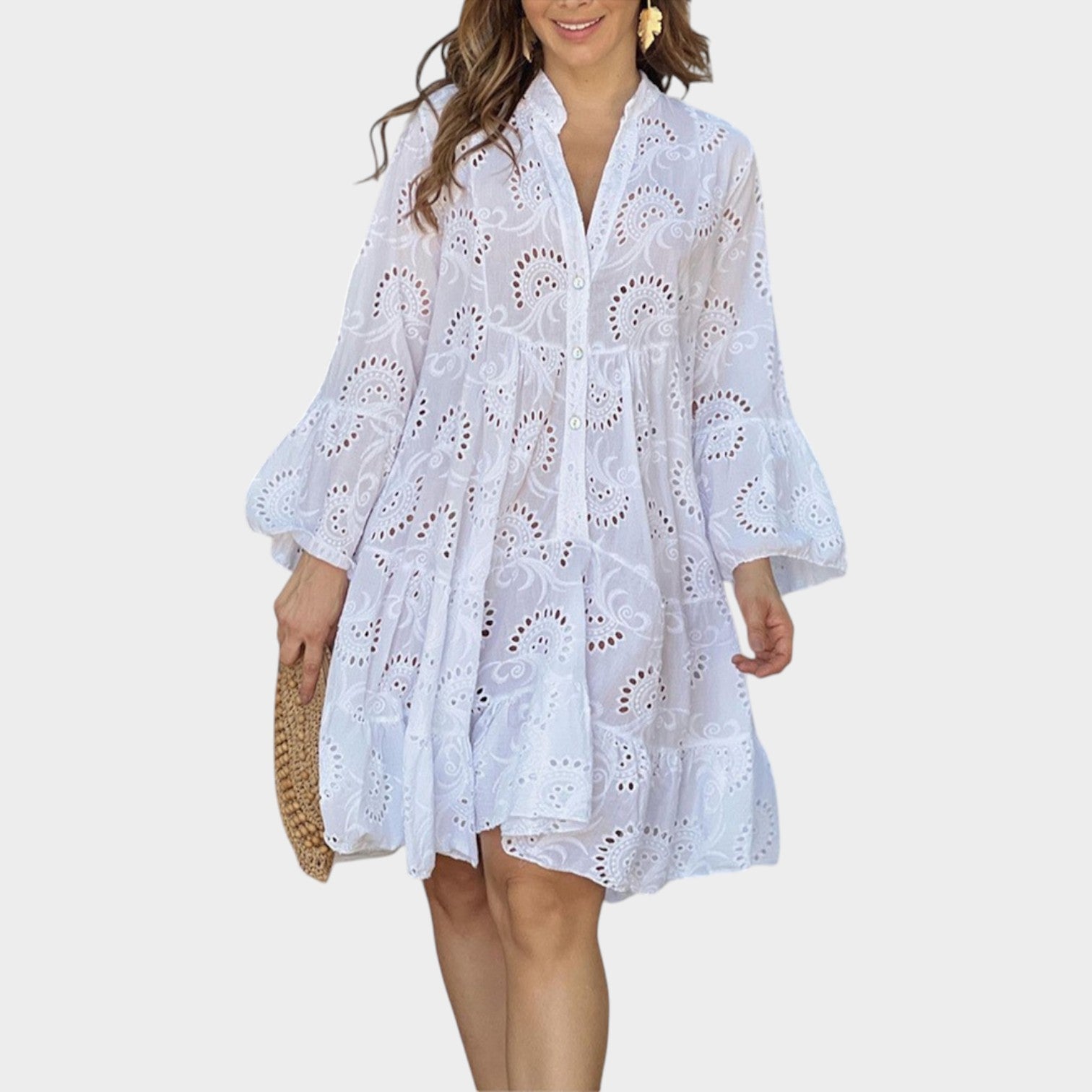 Eyelet Boho Summer Dress
