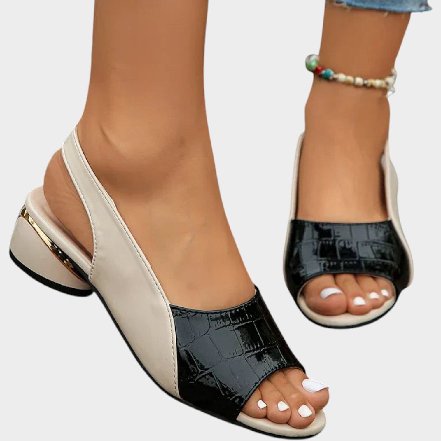 Orthopedic Leather Slingback Sandals