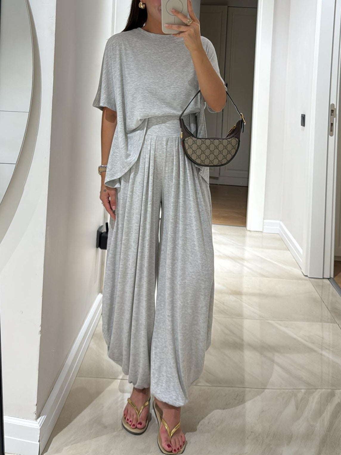 Leanne™ | Relaxed Top & Flowing Wide-Leg Pants Ensemble