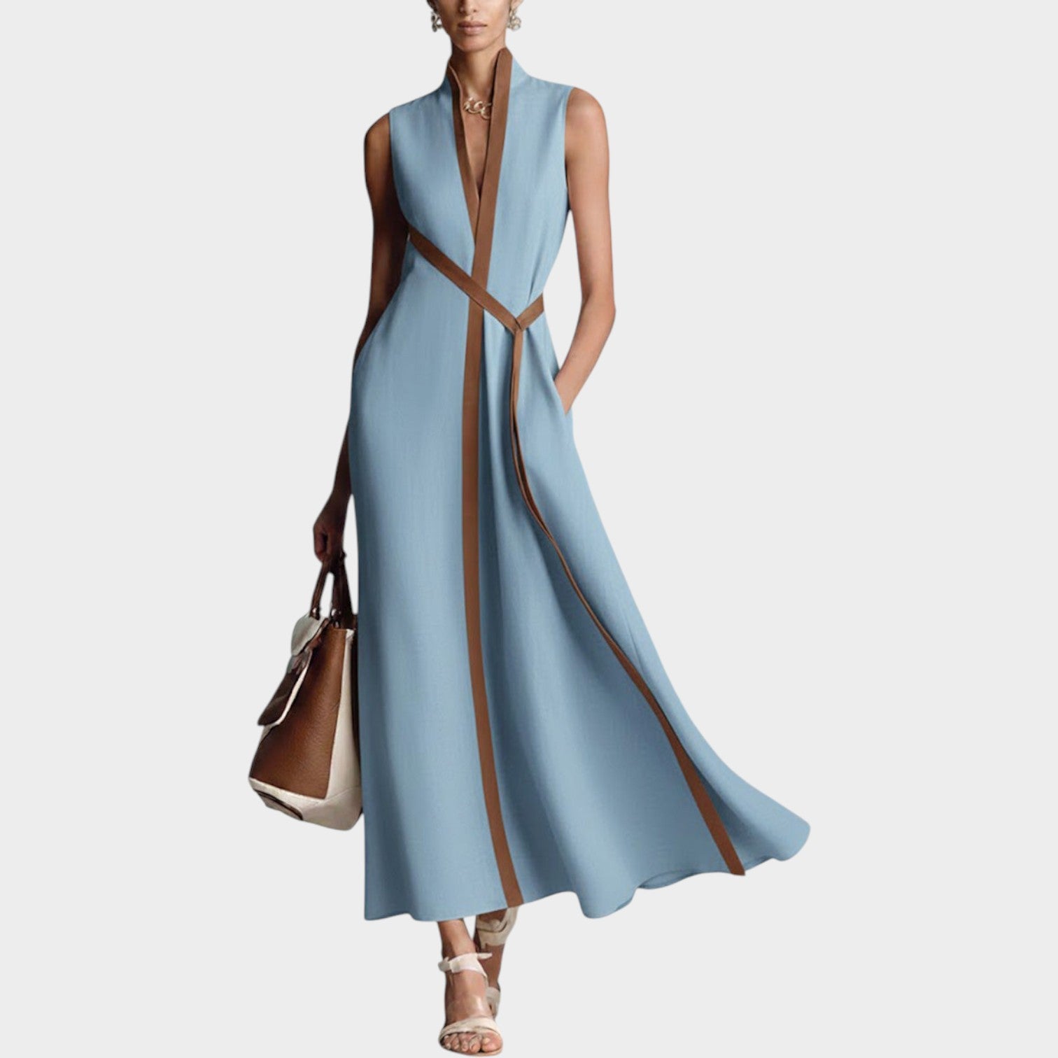 Sleeveless Summer Maxi Dress