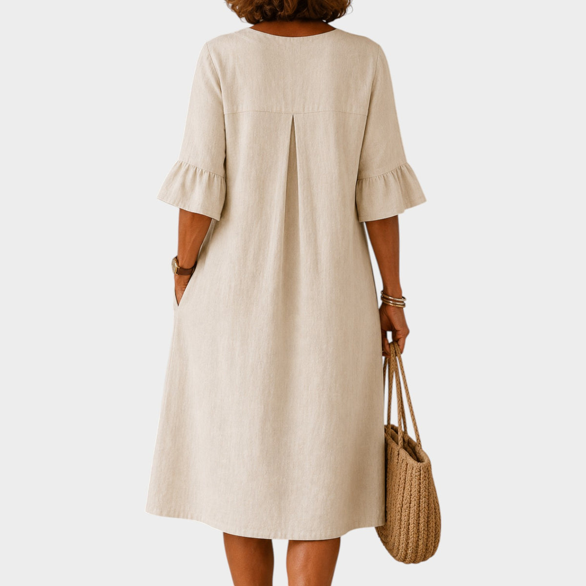 Women's Summer Mini Dress Casual Button-Up