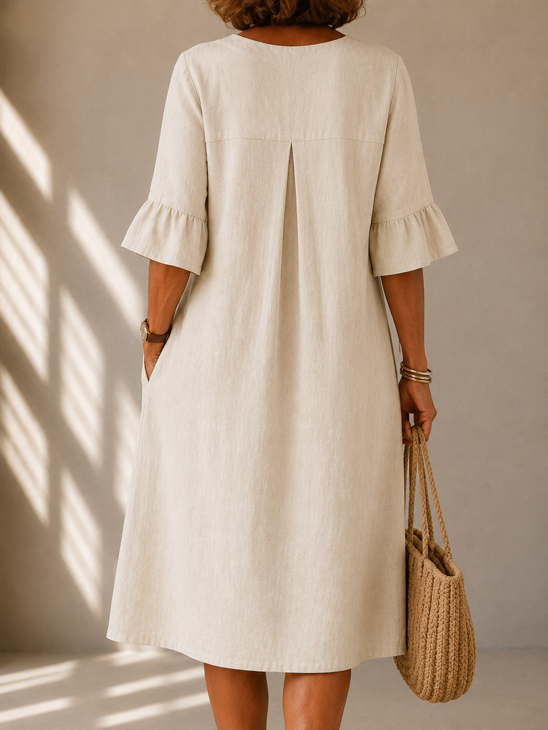 Women's Summer Mini Dress Casual Button-Up