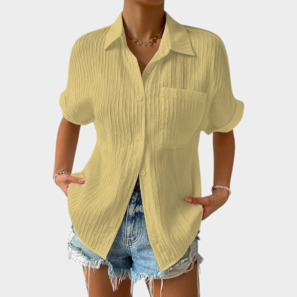 Women's Linen Button Up Shirt