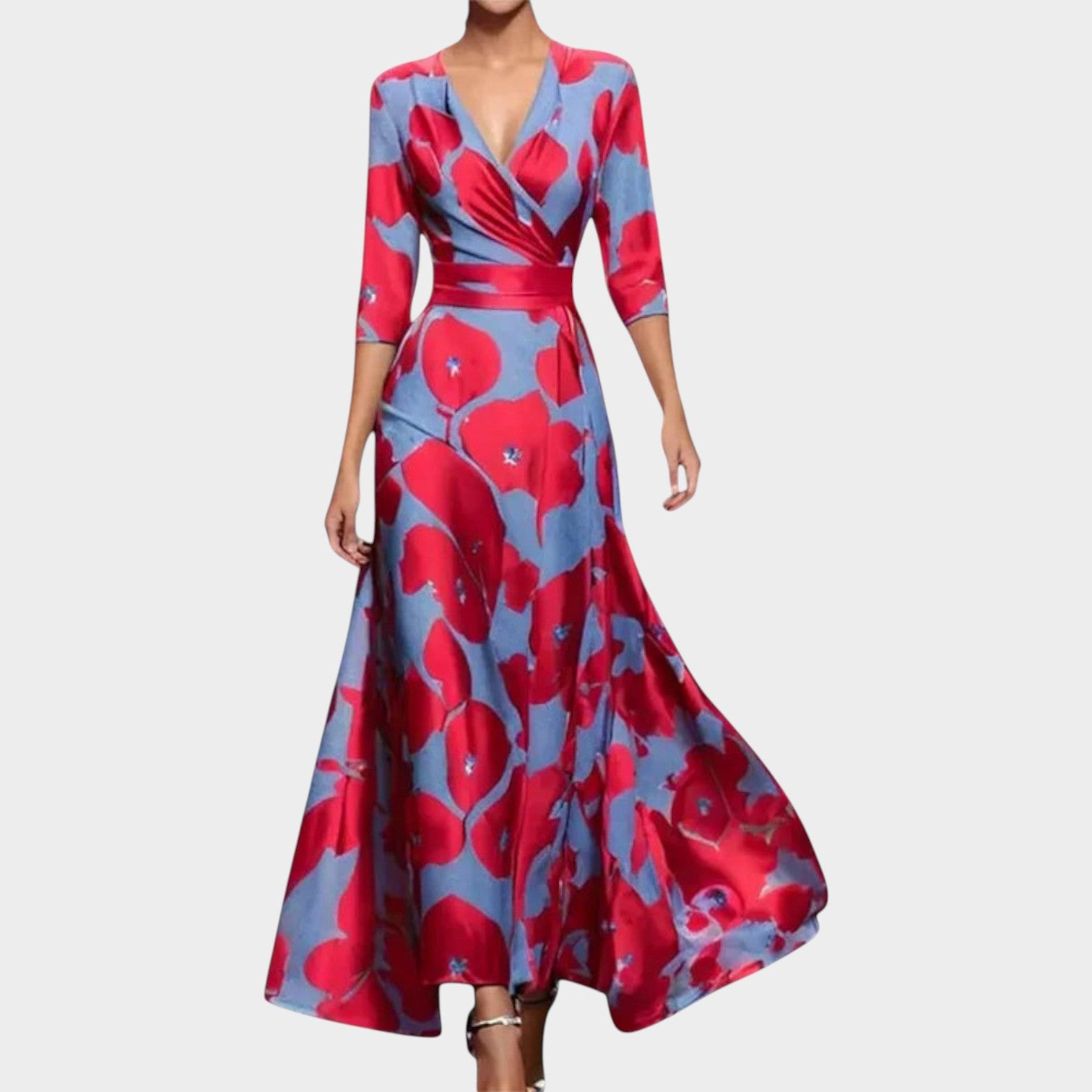 Floral Wrap Maxi Dress
