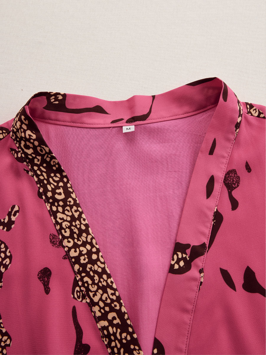 Allegra | Women's Long Sleeve Jumpsuit in Leopard Print