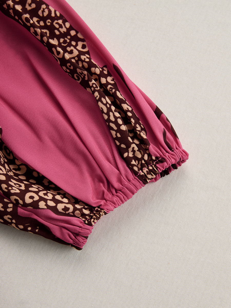 Allegra | Women's Long Sleeve Jumpsuit in Leopard Print