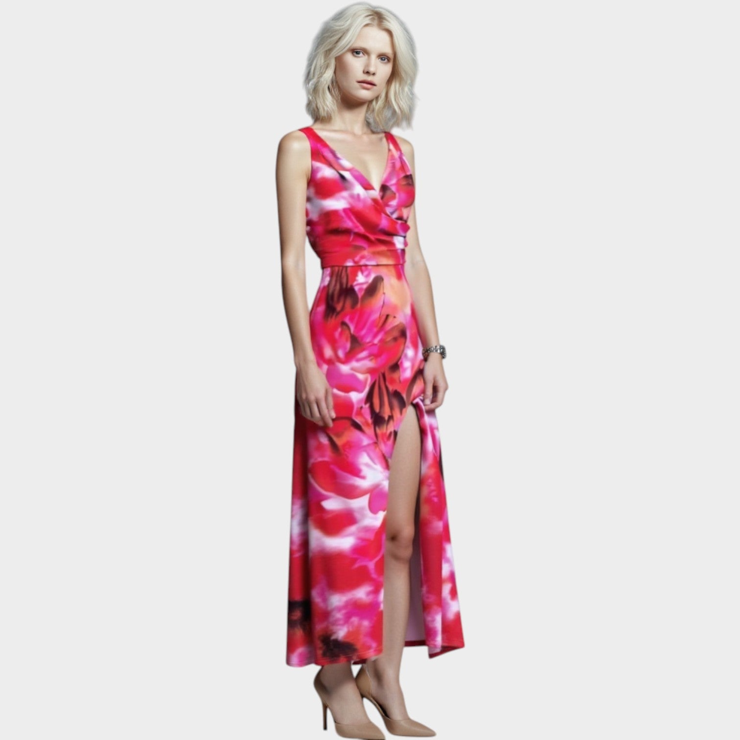 Elegant Wrap Midi Dress