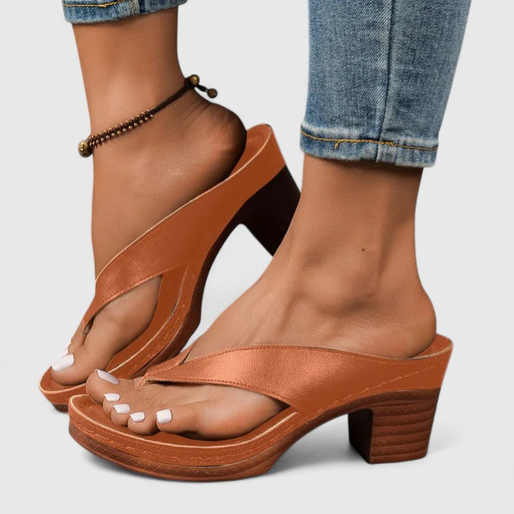 Anastasia | Women's Block Heel Thong Sandals