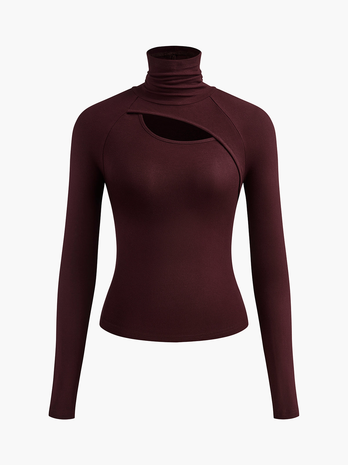 Ravena | Women's Fitted Long Sleeve Turtleneck with Cutout Detail - Perfect for Night Out