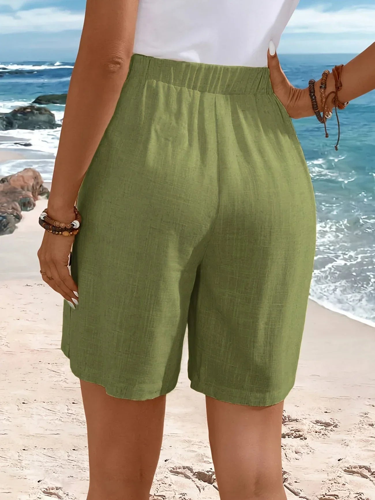 Whitney™ | Button-Detail Comfortable Shorts