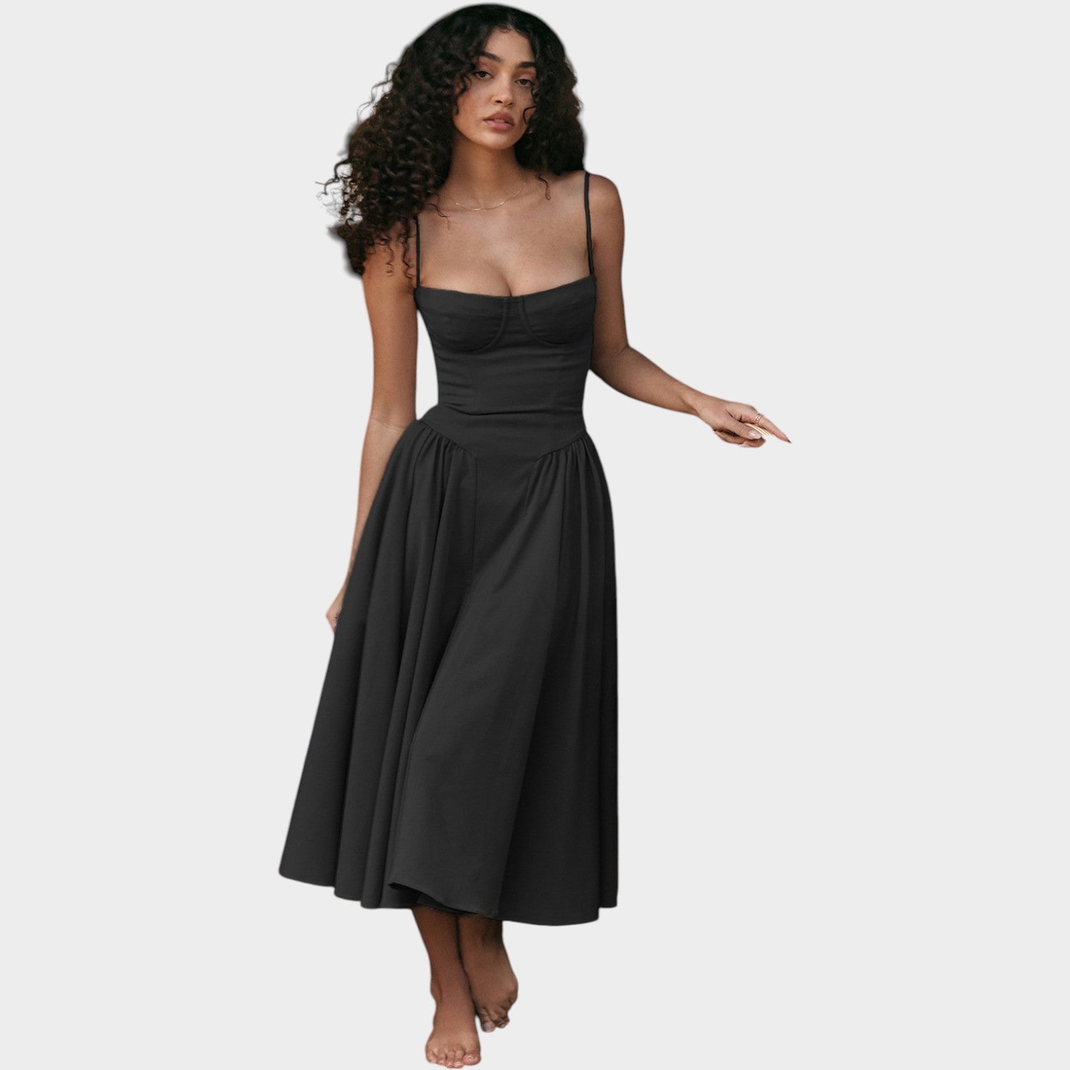 Elegant Cocktail & Wedding Guest Midi Dress