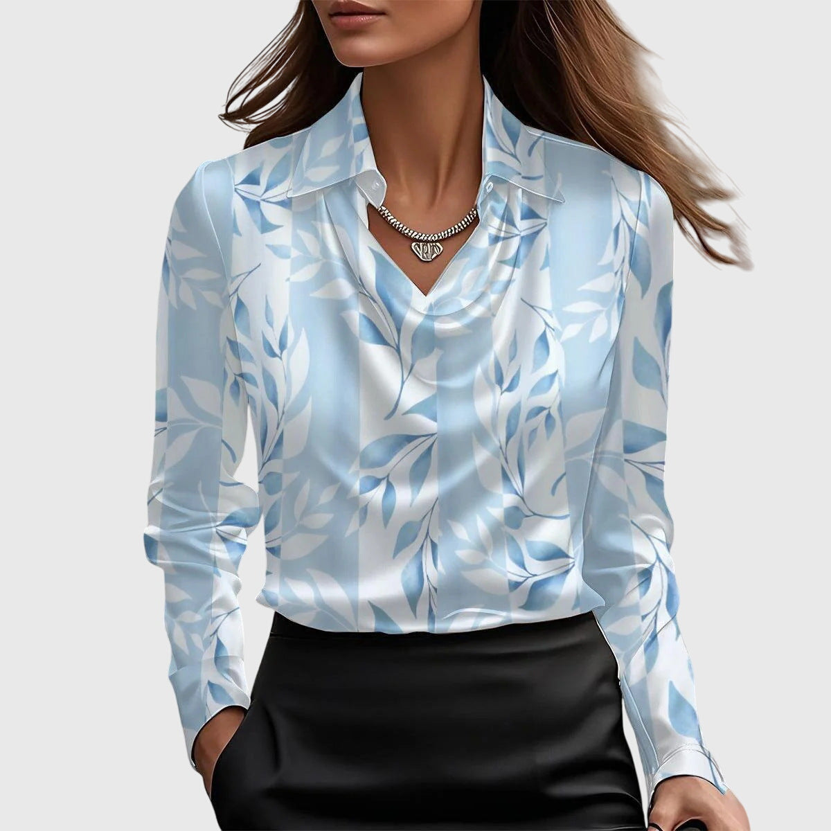 Silk Cowl Neckline Blouse