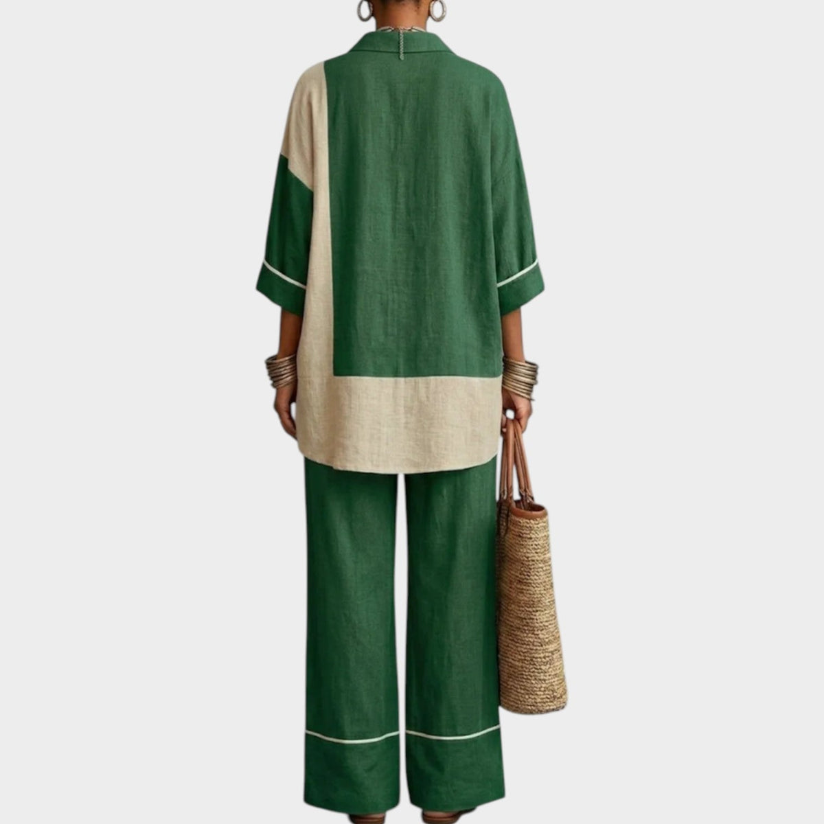 Women's Matching Set Colour Block Two Piece