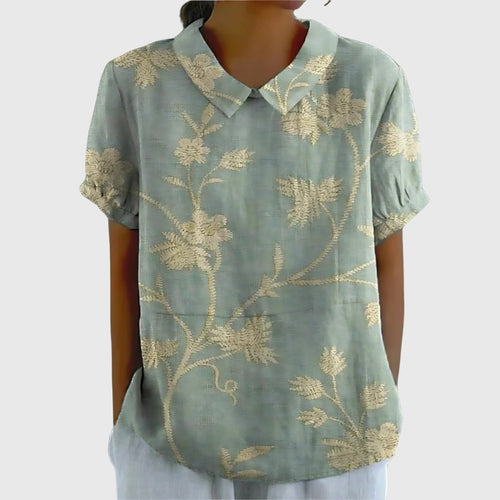 Short Sleeve Floral Blouse