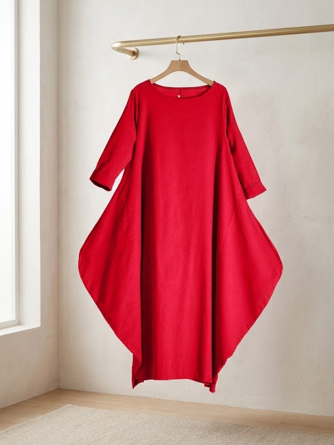 Serena | Women's Bohemian Oversized Maxi Dress with 3/4 Sleeves