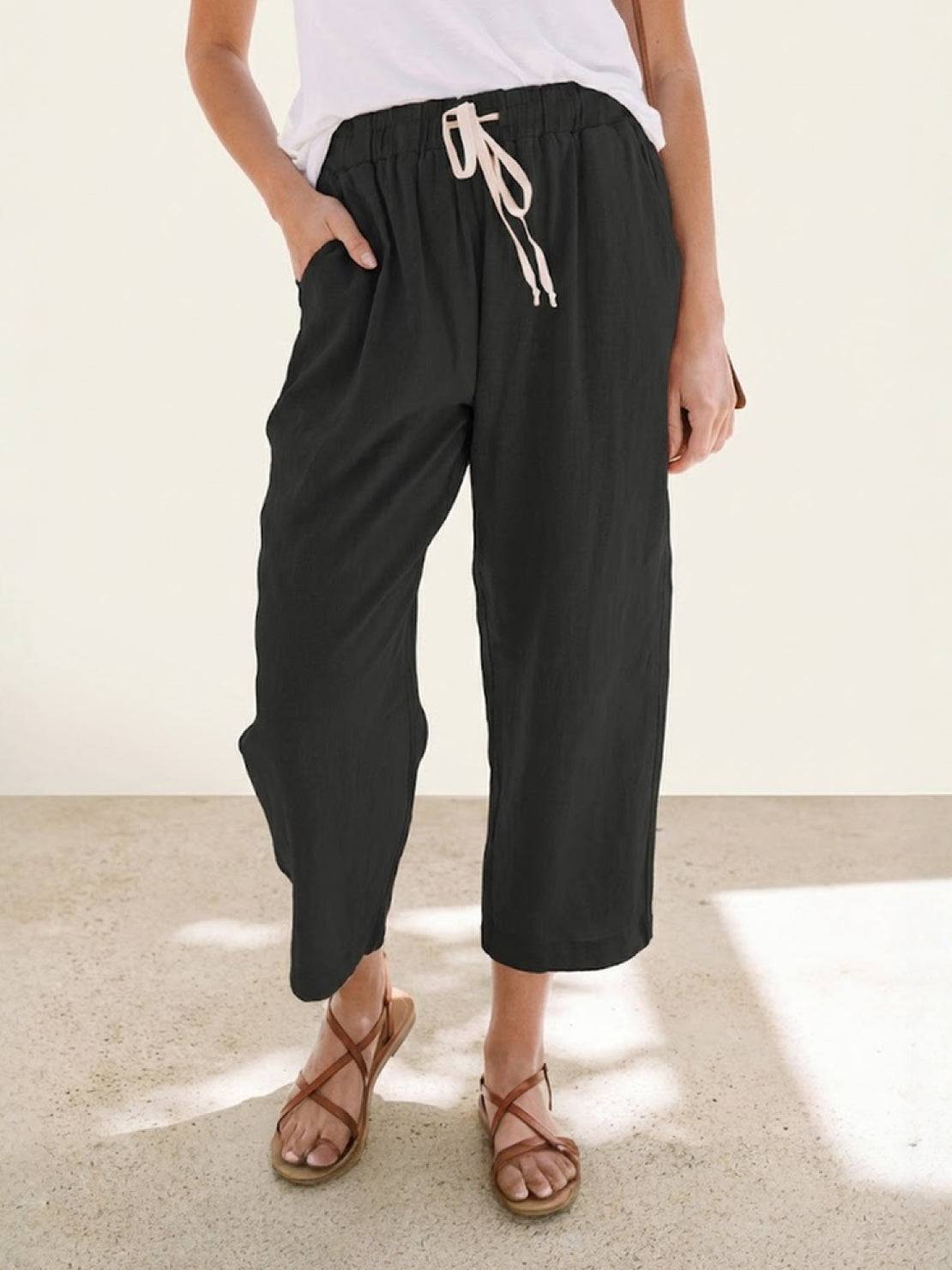 Harper | Women's Straight-Leg Casual Pants with Drawstring
