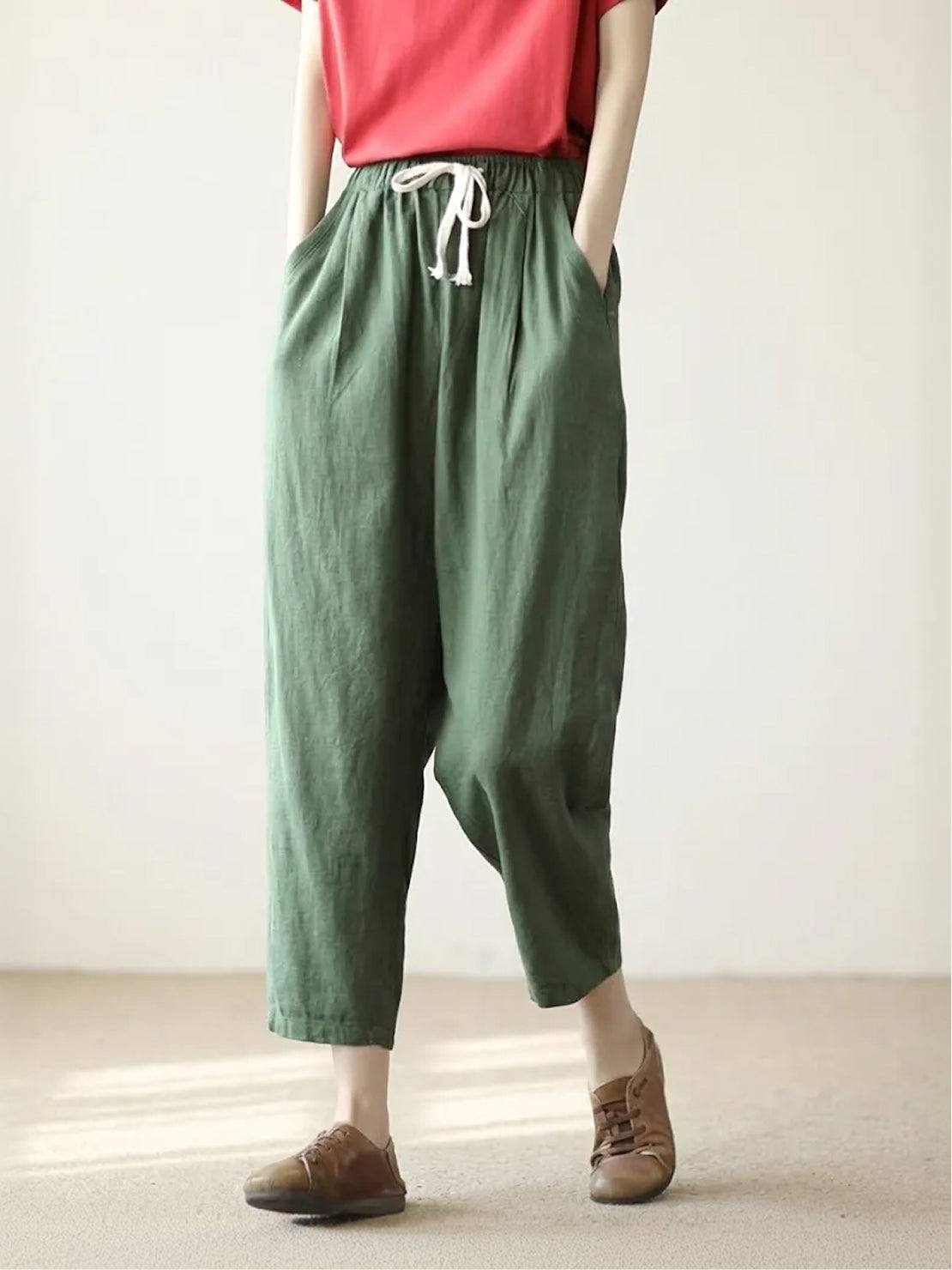 Harper | Women's Straight-Leg Casual Pants with Drawstring