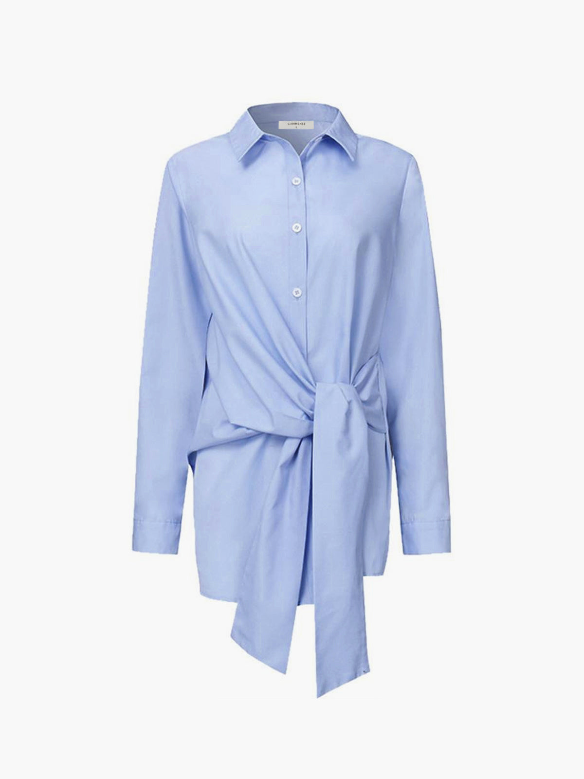 Monroe | Women's Long Sleeve Button-Down Blouse with Tie Waist