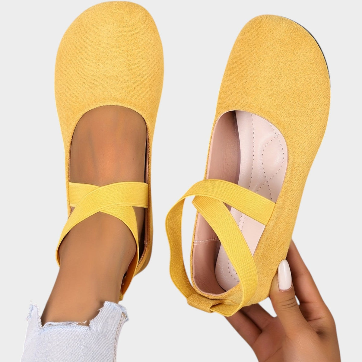 Women’s Ballet Flats Cross Strap Round Toe