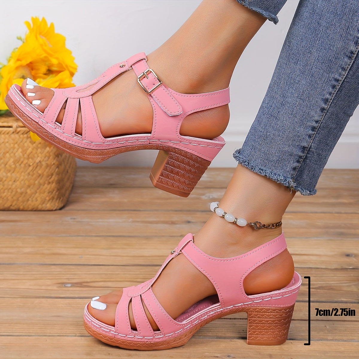 Zuri | Women's Adjustable Buckle Sandals with Cushioned Comfort