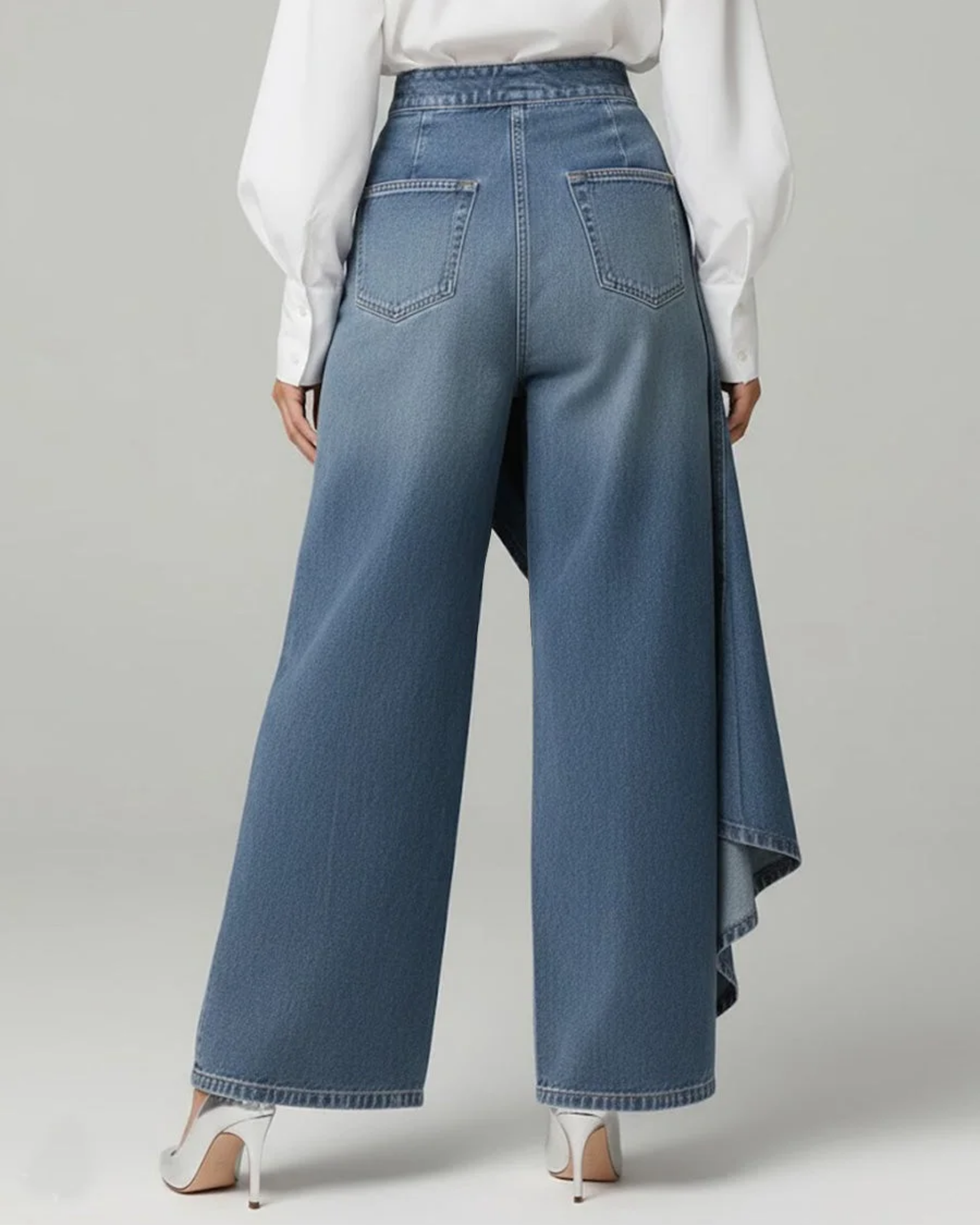 Celeste | Women's High-Waisted Wide-Leg Wrap Trousers
