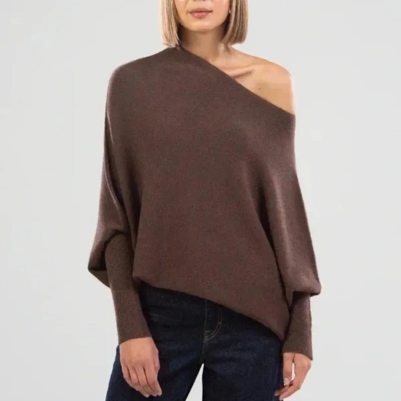 Celestina | Women's Long Sleeve Off-Shoulder Sweater