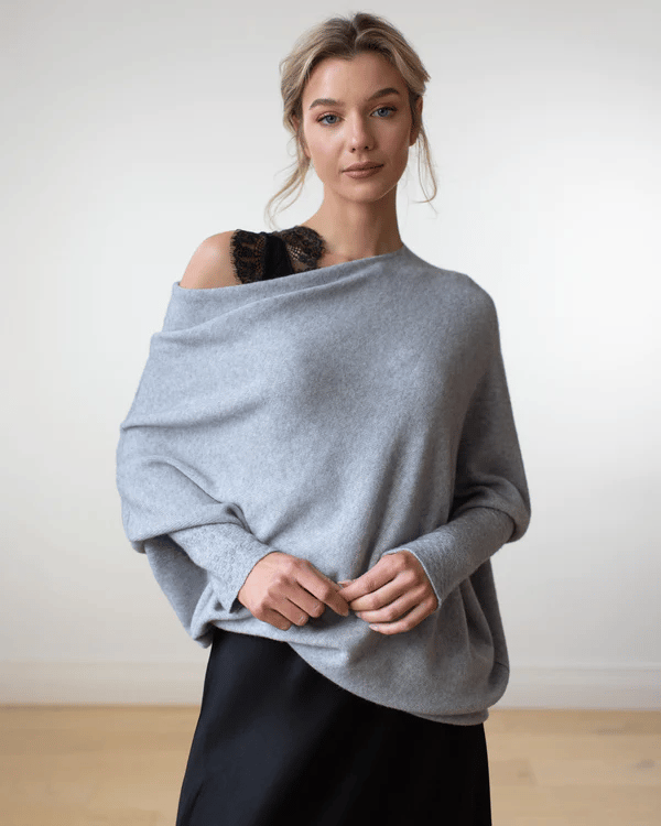 Celestina | Women's Long Sleeve Off-Shoulder Sweater