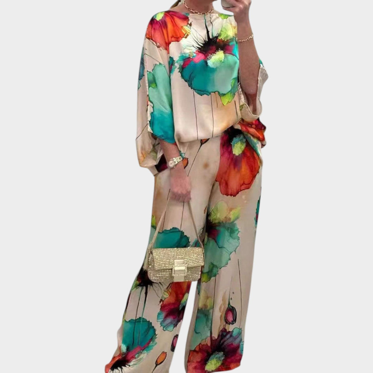 Women's Floral Two Piece Matching Set